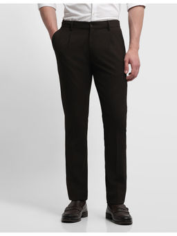 Arrow - Brown Polyester Solid Formal Trouser