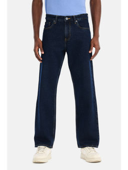 Snitch - Indigo Cotton Solid Casual Jeans