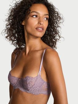 Victoria's Secret - Dream Angels Wicked Unlined Lace Balconette Bra Purple