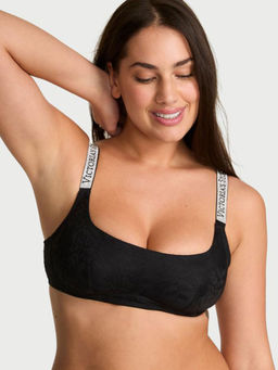 Victoria's Secret - Very Sexy Shine Strap Lace Scoop Bralette Black