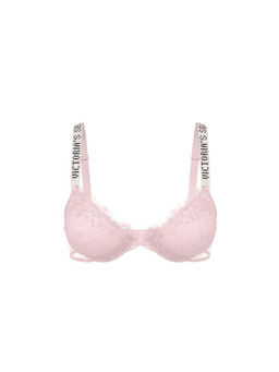 Victoria's Secret - Very Sexy Shine Strap Rose Lace Lightly Lined Low-Cut Demi Bra Pink