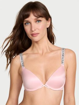 Victoria's Secret - Very Sexy Logo Shine Strap Lightly Lined Low-Cut Demi Bra Pink
