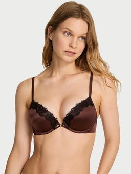 Victoria's Secret - Very Sexy Smooth Lace-Trim Push-Up Bra Brown