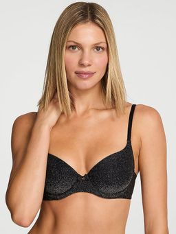 Victoria's Secret - Shimmer Lightly Lined Demi Bra Black
