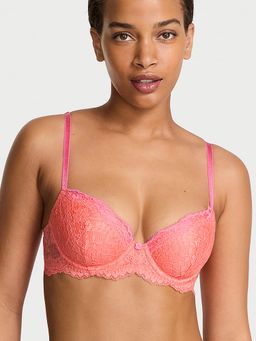 Victoria's Secret - Dream Angels Lace Lightly Lined Demi Bra Orange