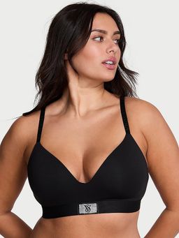 Victoria's Secret - The T-Shirt Shine Patch Lightly Lined Wireless Bra Black