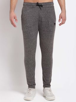 Club York - Men Charcoal Grey Solid Track Pants