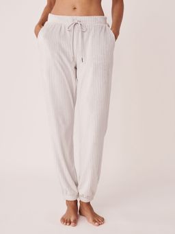 La Vie En Rose - Ribbed Velour Jogger Pants