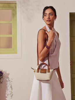 MIRAGGIO - Candice Crossbody Sling Bag with Detachable Strap - Ivory (S)