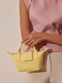 MIRAGGIO - Candice Crossbody Sling Bag with Detachable Strap - Yellow (S)