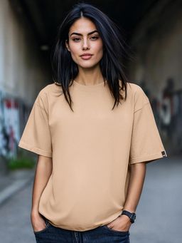 Bewakoof - Women's Brown Oversized T-shirt