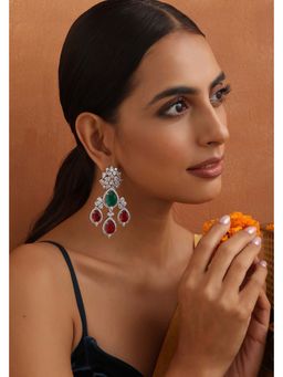 SWABHIMANN - Isabella Multicolour Zirconia Dangler Earrings