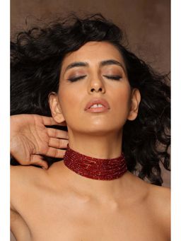 SWABHIMANN - Aysha Red Choker Necklace