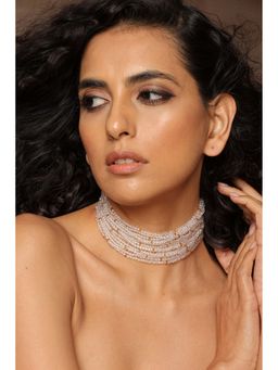 SWABHIMANN - Aysha White Choker Necklace