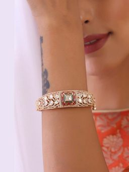 SWABHIMANN - Amishra White Polki Bracelet (2.6)