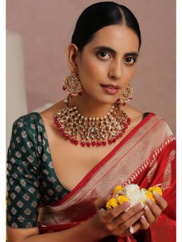 SWABHIMANN - Sitaara Multicolour Gold Plated Kundan Necklace Set