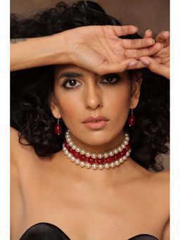 SWABHIMANN - Belka Multicolour Pearl Choker Set