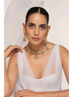 SWABHIMANN - Rasiya Multicolour Gold Plated Temple Jewellery Set