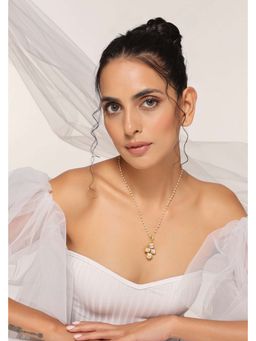 SWABHIMANN - Kaya White Kundan Pendant