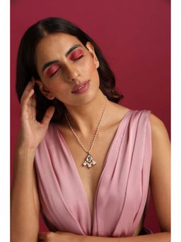 SWABHIMANN - Varini Multicolour Kundan and Pearl Pendant