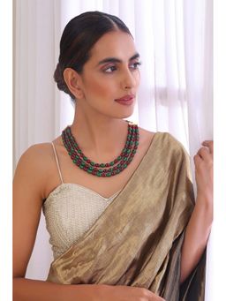 SWABHIMANN - Haima Multicolour Layered Bead Necklace