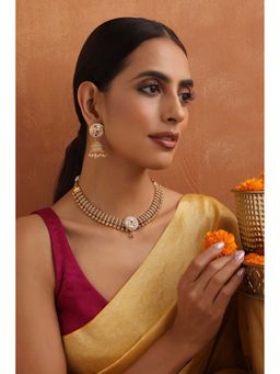 SWABHIMANN - Sethu Gold Temple Necklace Set