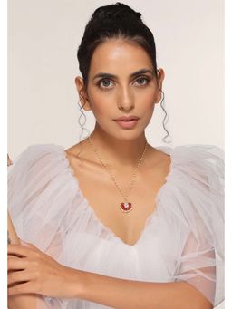 SWABHIMANN - Amin Red Polki Pendant