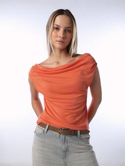 ONLY - Women Orange Polyester Blend Top