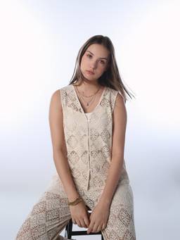 ONLY - Women Beige Polyester Blend Top