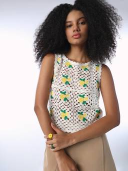 ONLY - Women Multi-Colour Acrylic Tank Top