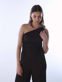 ONLY - Women Brown Polyester Blend Top