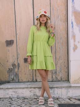 ZUMMER - Women Green Cotton Dress