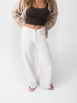 Guess - Relaxed Fit High Rise Wide Leg Jeans