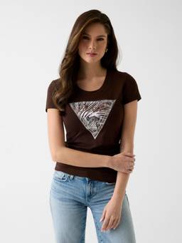Guess - Slim Fit Crew Neck Printed T-Shirt