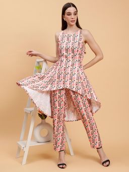 Pearls & Pastels - Zhurie Peach Floral Co-Ord (Set of 2)