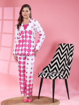 Pearls & Pastels - Florence White Polka Dot Print Co-Ord (Set of 3)