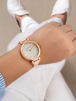 Joker and Witch - Joker & Witch Petite White Rose Gold Pu Strap Watch (M)