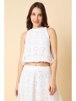 Allen Solly - Women White Cut Work Casual Top