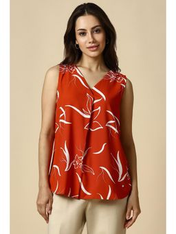Allen Solly - Women Orange Print Formal Top
