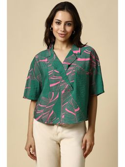 Allen Solly - Women Green Print Casual Top