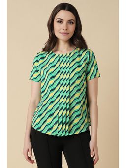 Allen Solly - Women Green Print Casual Top