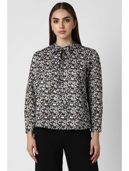Van Heusen - Women Multi Color Print Formal Tie Up Neck Top