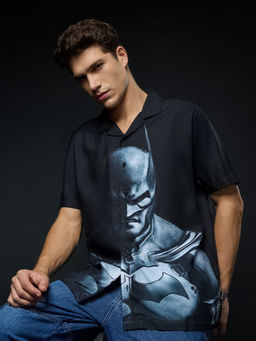 The Souled Store - Black Official Dc Comics: Batman The Game Men Oversized Shirt