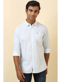Allen Solly - Men Light Blue Print Full Sleeves Casual Shirt