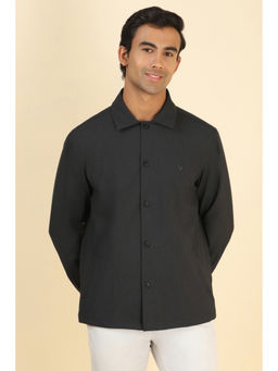 Allen Solly - Men Black Solid Full Sleeves Casual Shirt