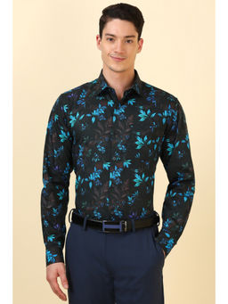 Allen Solly - Men Black Floral Full Sleeves Formal Shirt