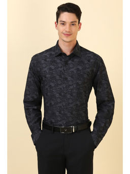 Allen Solly - Men Black Floral Full Sleeves Formal Shirt