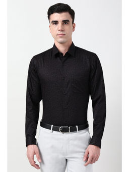 Peter England - Men Black Slim Fit Full Sleeves Formal Shirt