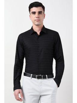 Peter England - Men Black Slim Fit Full Sleeves Formal Shirt