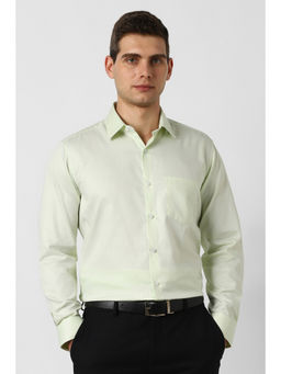 Van Heusen - Men Green Textured Full Sleeves Shirt